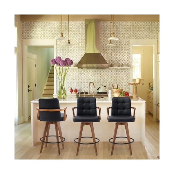   Black-Bar-Stools-Set-of-2Counter-Height-Bar-Stools-26-HModern-Faux-Leather-Kitchen-Bar-Stools-with-BackBar-Height-ChairsSwivel-Bar-Stools-for-Kitchen-Island