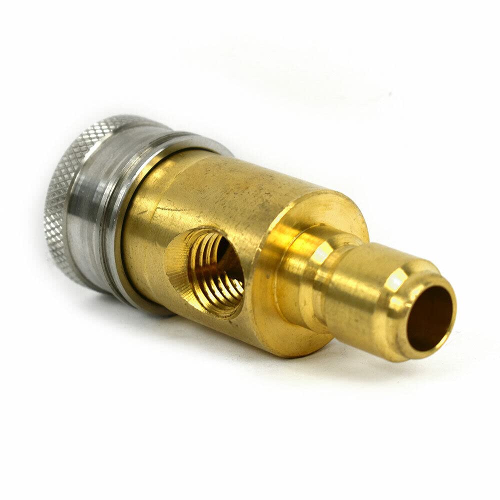 LEFITPA Replacement 3/8 Inch Pressure Washer Quick Coupler Gauge Brass Fitting With Stainless Steel for Interstate Pneumatics PW7163