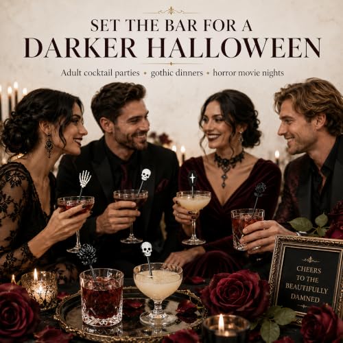 Halloween Cocktail Stirrers,36 Pack, 7.1 Inch (Gothic Mix) - image 8