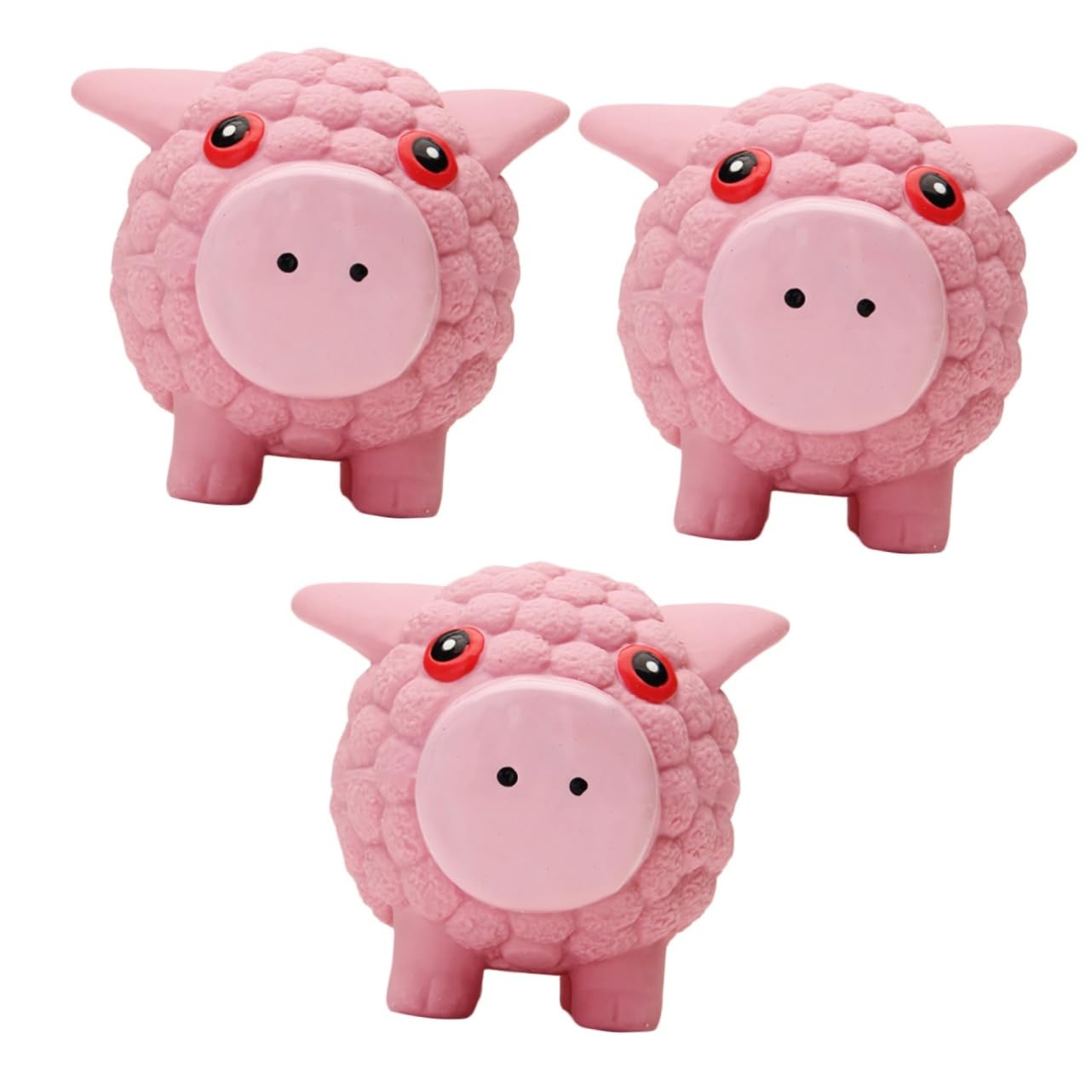 Kisangel 3piezas Juguete De Masticar para Perros De Látex Bola De Sonido Creativa y Educativa para Mascotas Juguete Divertido para Molar Cerdo