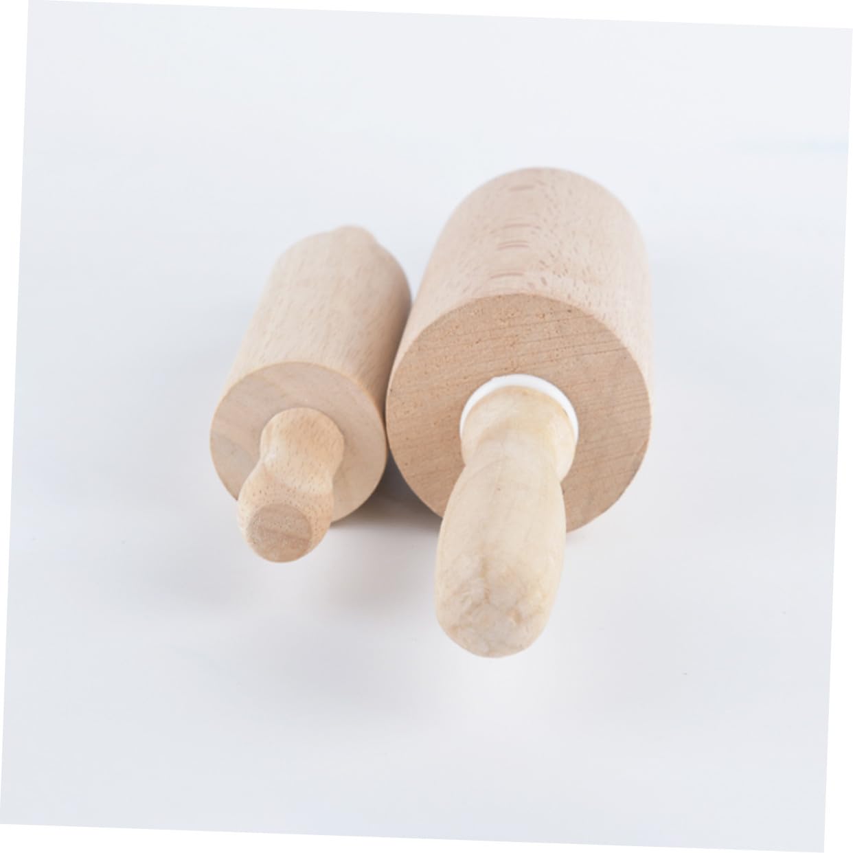 Cabilock 2piezas Rodillos de Madera Pintar sin Cera para Hornear Pan Pasteles Galletas Pizzas Tartas y Fondant Talla