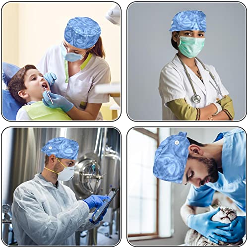 Casquettes de travail ajustables et chapeaux bouffants 2PCS - 4