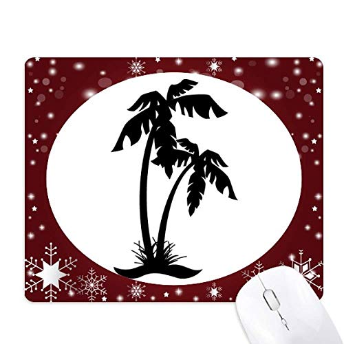 Tapis de souris de bureau cocotier black beach avec motif flocon de neige