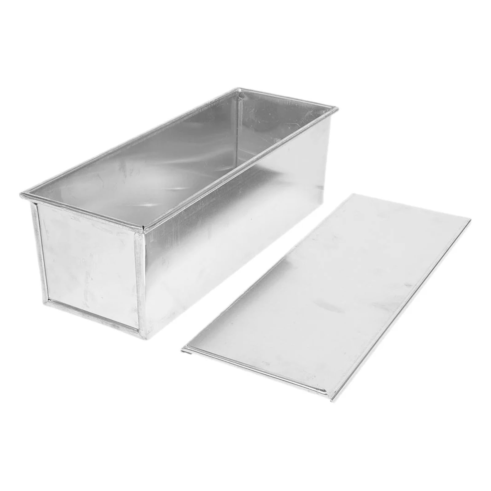 Teglia Forno Scatola for Toast Teglie da Forno in Acciaio Inossidabile Pane Pagnotta Stampo for la casa Coperchio Contenitori riutilizzabili in Lega di Alluminio con(34X13.5X12CM)