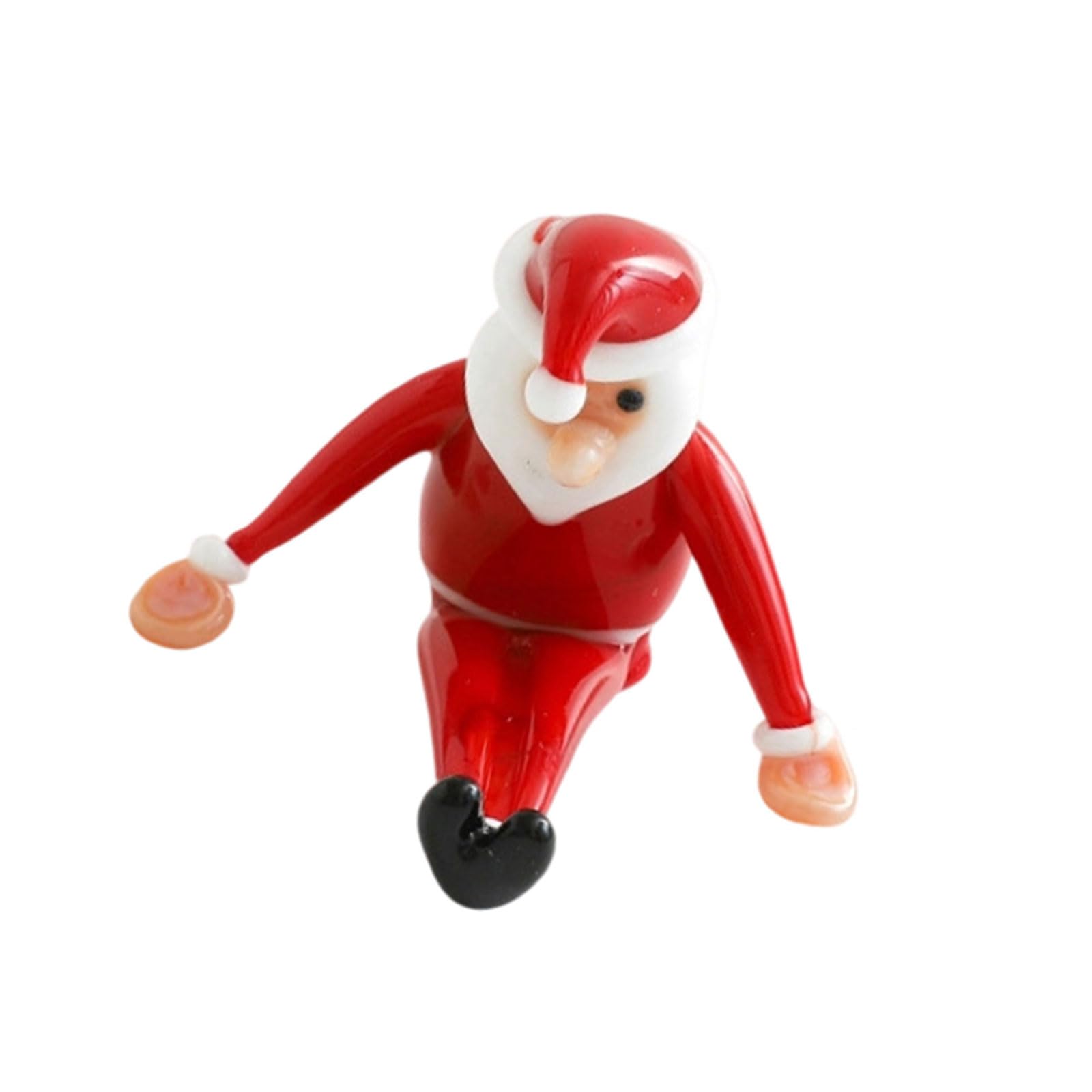 Zbiianxer E Christmas Decorations Glass Yogas Santa Clauses Figurines Tabl Centerpieces For Xmases Holiday Party Hom Decoration Yogas Santa Figurines