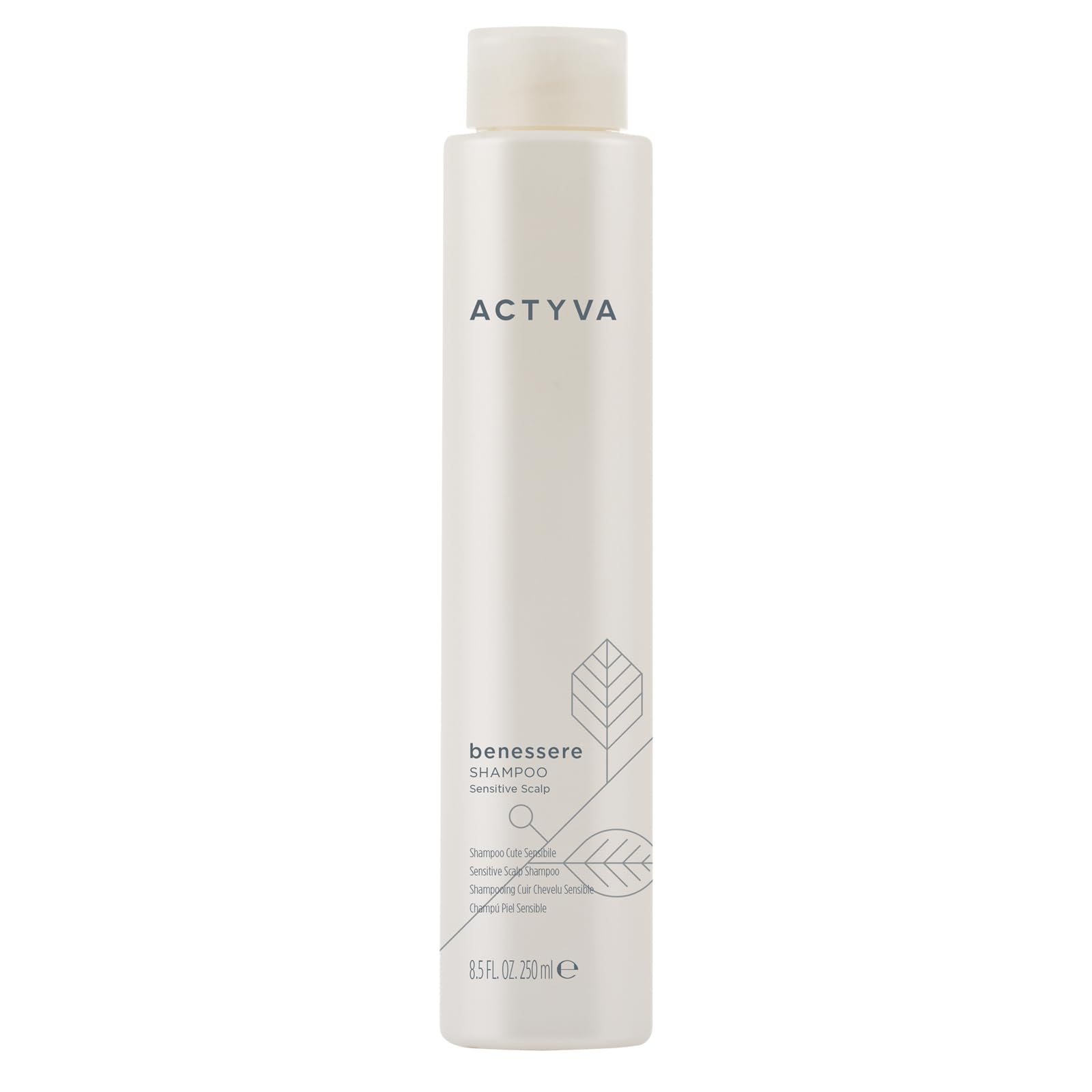 Actyva - Benessere Shampoo, Azione Lenitiva e Decongestionante per Cute Sensibile a base di Estratti Vegetali e Oli Essenziali - 250 ml