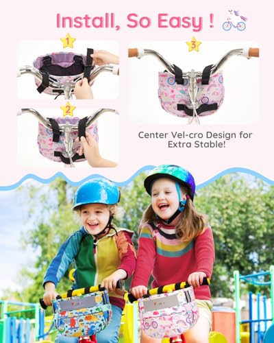 Kids Bike Basket, Bicycle Basket Front Handlebar, Waterproof