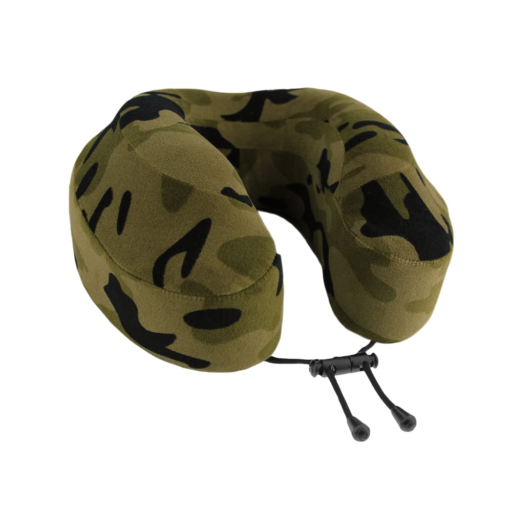 Cabeau Evolution Classic 100% Memory Foam Travel Neck Pillow for Airplanes and Travel, 360-Degree Support Backed by Sleep Science, Camouflage