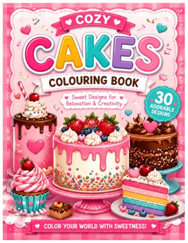 Luxury Cake Designs Coloring Book: Elegant Cake Illustrations for Adults, Teens & Dessert Lovers: A Relaxing Collection of Beautiful Tiered Cakes, ... Relief (Cozy Objects Coloring Collection) image 2