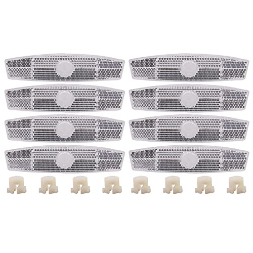 CHIUEAST 8 Piece Bike Spoke Reflector Mountain Bike Fish-Shaped Steel Rims Spoke Reflectors Bicycle Wheel Rims Light Cycling Part Bike Spoke Light Bike Warning Reflector, white