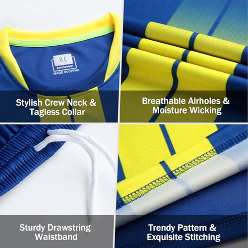 LAIFU Kids Soccer Jerseys for Boys Girls Training Outfit Team Uniform Athletic Shirts Sportswear Kit