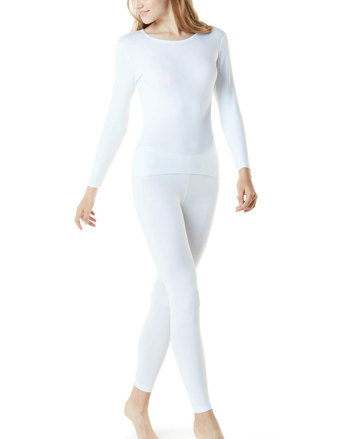 TSLAWomen's Thermal Underwear Set, Soft Fleece Lined Long Johns, Winter Warm Base Layer Top & Bottom