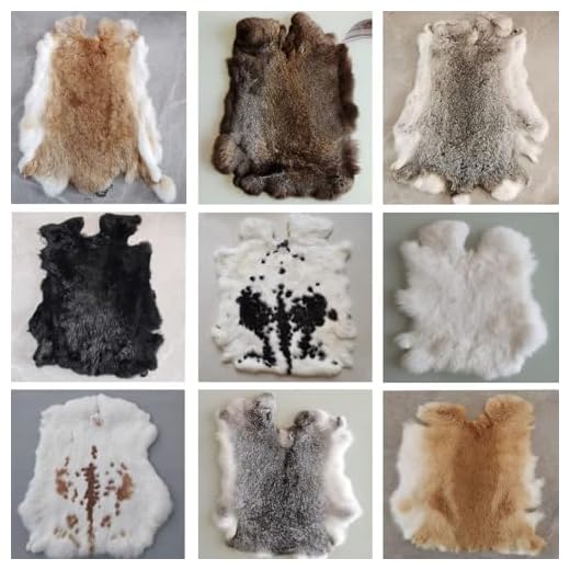 Natural Rabbit Pelts for Crafting and Decoration