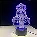 Produktbild 3d nachtlichter warriorss tischlampe kinder spiel schlaf gradienten leuchten wohnkultur geschenke 7 farbwechsel anime led-touch