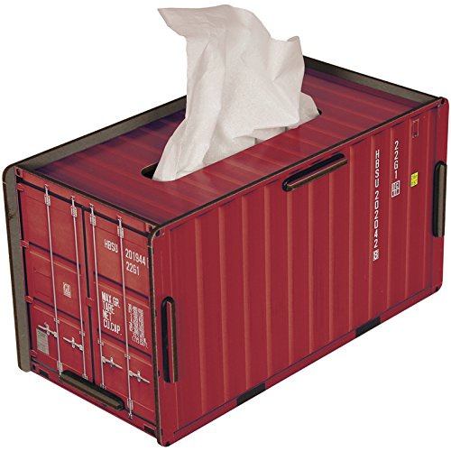 Werkhaus CO1022 - Caja para pañuelos (aspecto de contenedor), color rojo