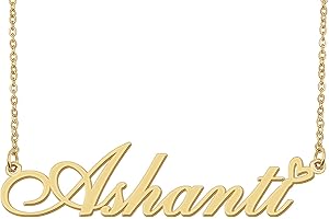 "Ashanti" Personalized Heart Name Necklace for Women: A Timeless Treasure