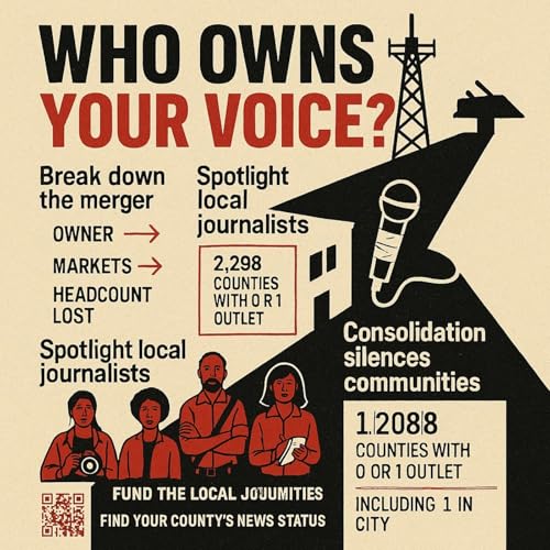 Media Consolidation and Its Impact on Local News Podcast Por arte de portada