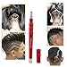 AHIER Hair Razor Pen, Hair Tattoo Trim Styling Face Eyebrow Shaping Device, Engraved Pen with 20 Blades, DIY Hair Styling Eyebrows Beards Razor Tool (pen with blade)