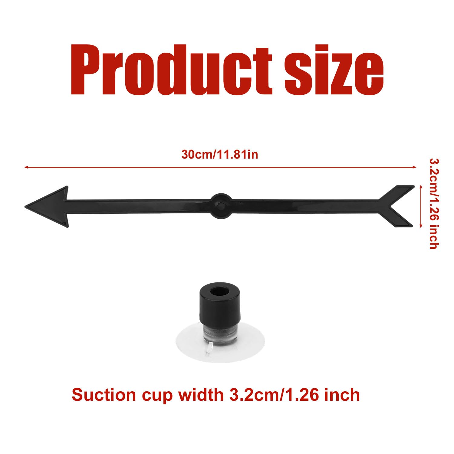 Large Arrow Spinner, Arrow Spinner with Suction Cup Stable Game Board Spinner Arrow Game Spinner Board Games Accessories for Classroom Activities Party Games (Black)