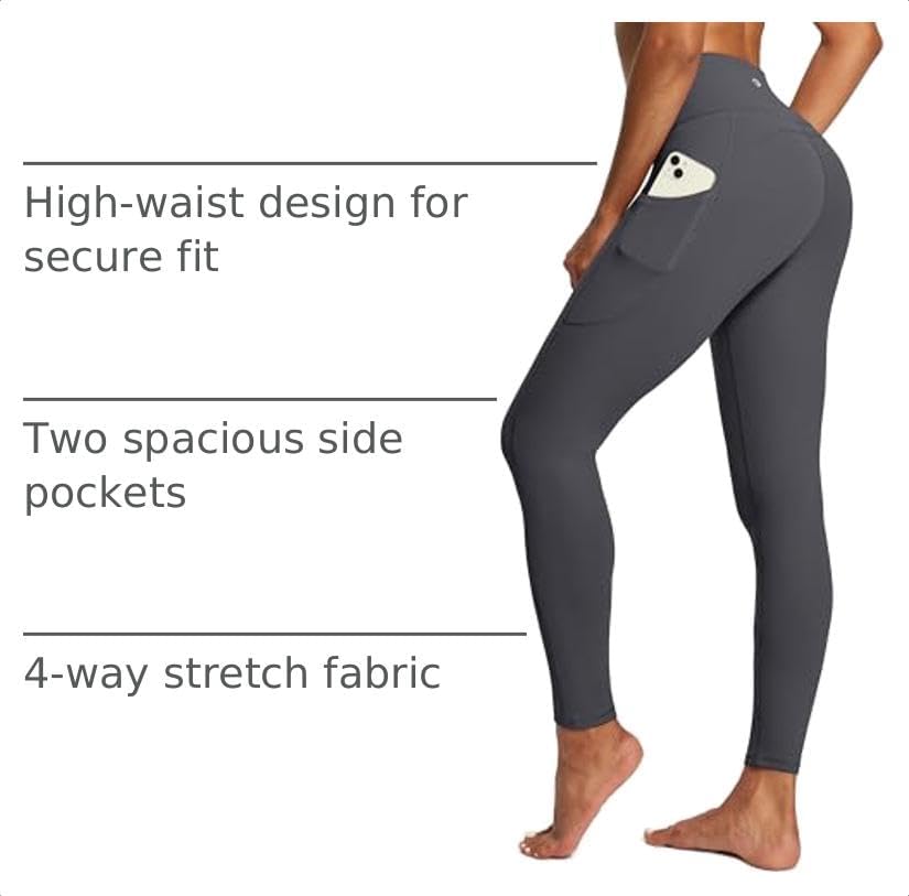  Tummy Control Leggings with Pockets for Women Workout Yoga Pants thumbnail