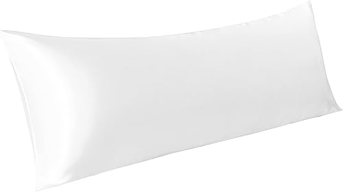 Vista 96 de BEDSUM Paquete de 2 fundas de almohada de satén de seda King para cabello y piel, suaves y lujosas, fundas de almohada con cierre de sobre, 20 x 36