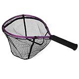 【Stark und bequem】 Der Nähprozess mit drei Fäden ist stark und fest, EVA, bequemer Griff, starker und bequemer Griff, rutschfest, leicht zu reinigen, leichtes und weiches Netz schadet Ihrem Fisch nicht, es ist eine gute Angellandung Netz für Anfänger und Fortgeschrittene, Can b