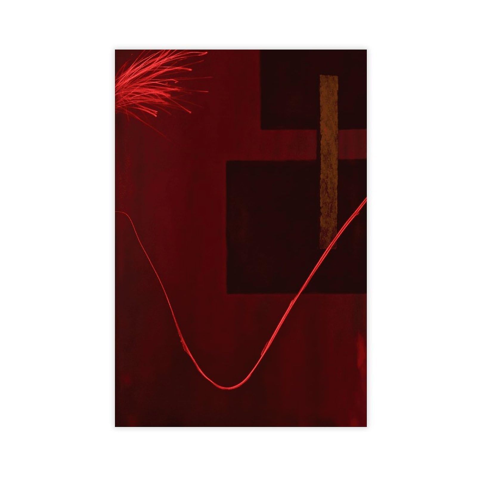Zguols Red Abstract And Minimalist Poster 3 Canvas Poster Bedroom Decor Sports Landscape Office Room Decor Gift Unframed Print 20" L X 30" W
