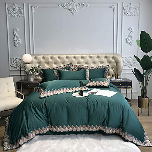 Parure de lit coton égyptien anti-transpiration housse de couette 220x240 drap plat lit double