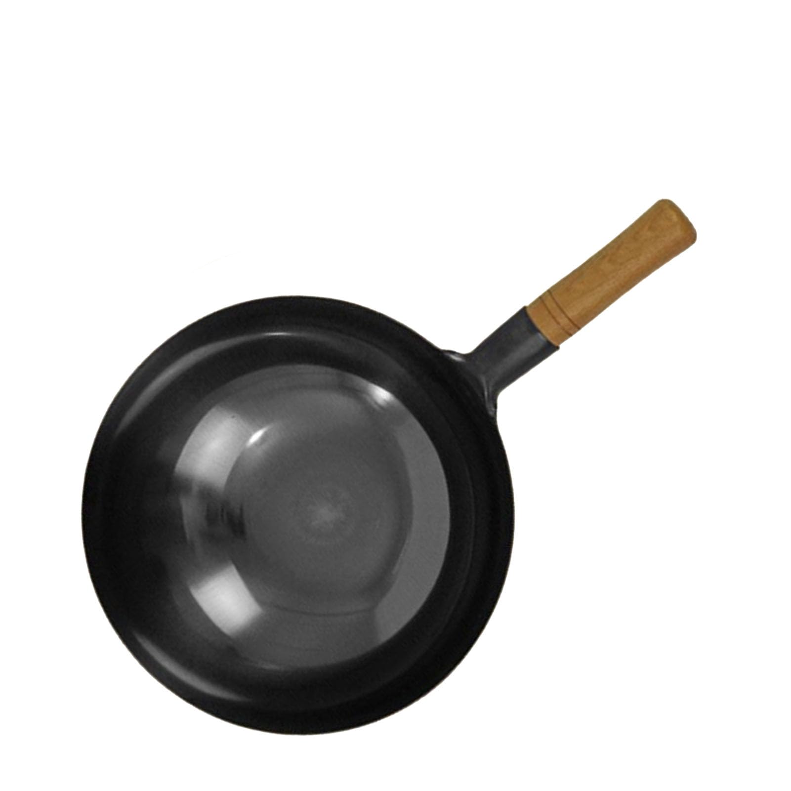 Fyearfly Wok antiadherente de 38 cm, sin químicos, sartén de hierro martillado a mano