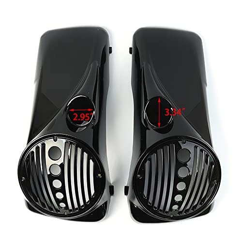 STLPRO 8" Speaker Lids con Puerto Tweeter Compatible para Harley 1994-2013 Modelos Touring Hard Saddlebags miniatura 3