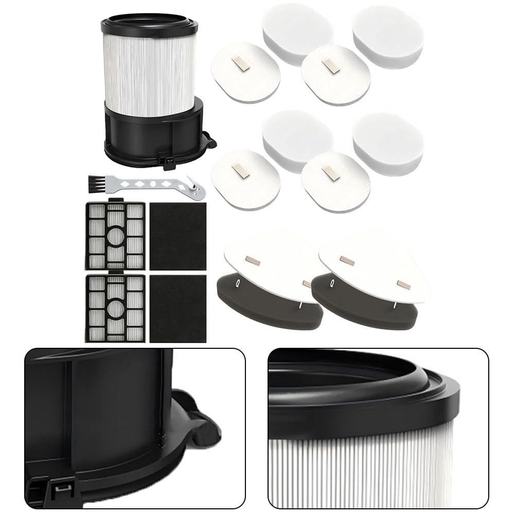 Kit de filtros de repuesto para Shark IP3251EUT, IP3225EUT, prefiltros de espuma HEPA con cepillo de limpieza para aspiradora inalámbrica PowerDetect