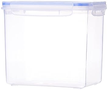 Aristo Lock & Fresh 213 Plastic Storage Container For Storing grains, pulses, rice, wheat etc- 2400 ML, Transparent Clear, large (LOCK&FRESH213) (19 x 13 x 16.5cm) - image, photos