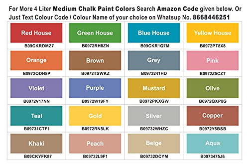 Image of Chalk Paint Dark Colors | 4 Liter - Matt Finish | Water Base Acrylic Paint | Coverage : 320 to 400 Sq. Ft. | Apply on Surfaces Like Walls, Boards, Furniture & Home Decor Products. (Greenboard)