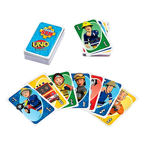 Mattel Games HFC80 - UNO Junior Feuerwehrmann Sam Kartenspiel mit 56 Karten, für 2-4 Spieler, Spielzeug ab 3 Jahren – Bild 7