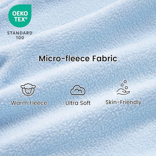 Image of PHF Warm Micro-Fleece Baby Sleep Sack 12-18 Months, Soft Baby Wearable Blanket, 2-Way Zipper Sleeping Bags, 2 Pack Comfy Sleeping Sack for Infant Newborn Boys, Large Size, Blue & Sage Green