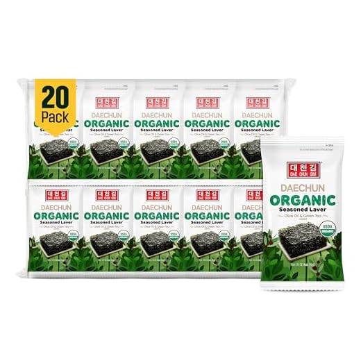 Collation d'algues bio DAECHUN, 20 paquets