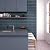 COMSTICKC 10 Pcs Matte Blue Peel and Stick Backsplash for Kitchen, 12"X12" Ultralight PVC Wall Tiles Long Fish Scale 3D Adhesive Peel and Stick Tile Backsplash for Kitchen,Bathroom,Living Room