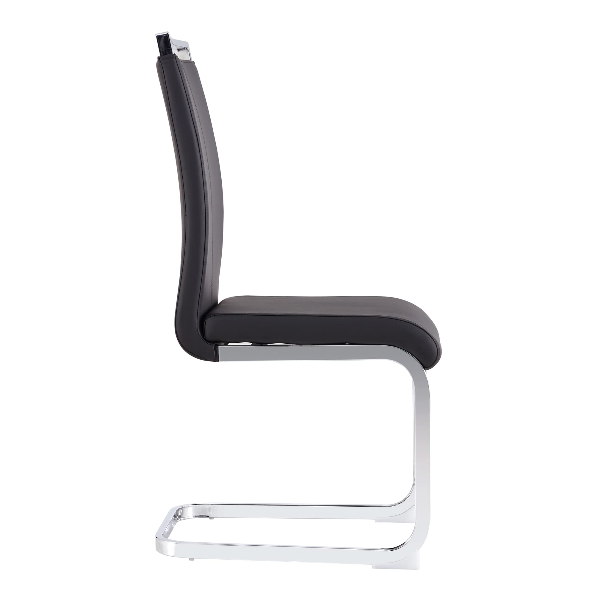 RanRan Balanceador con estructura de metal cromado, soporta hasta 120 kg, acolchado suave con funda de piel sintética (juego, 4 unidades), color negro