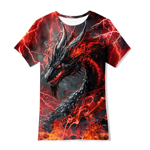 Image of uideazone Tshirts for Boys Kids Short Sleeve T-Shirt 3D Graphic Tee Shirts Tops Clothes 4-16 Years