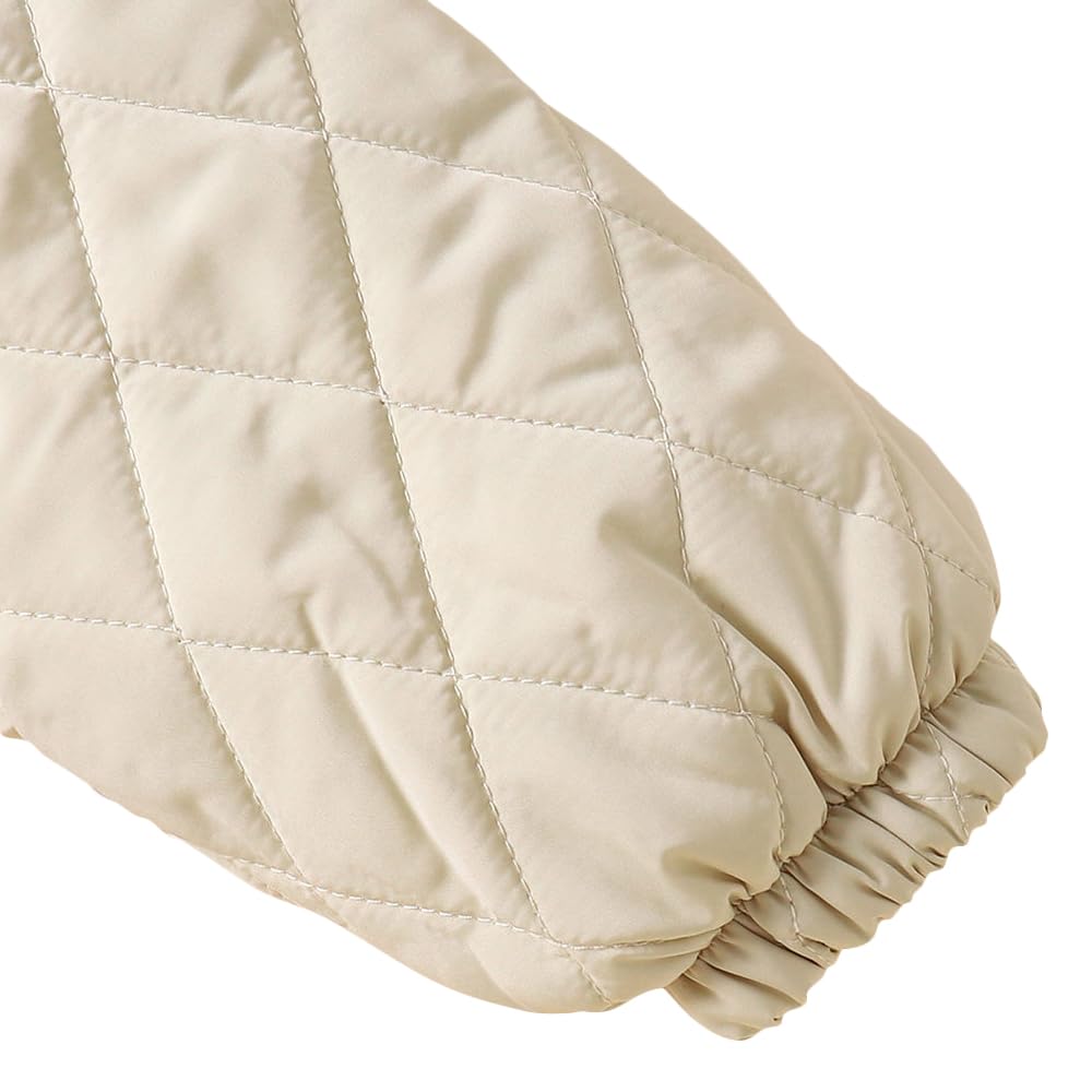 Hopscotch Baby Girls Textured Print Full Sleeves Beige Long Coats For Ages (6-9 Months) 4