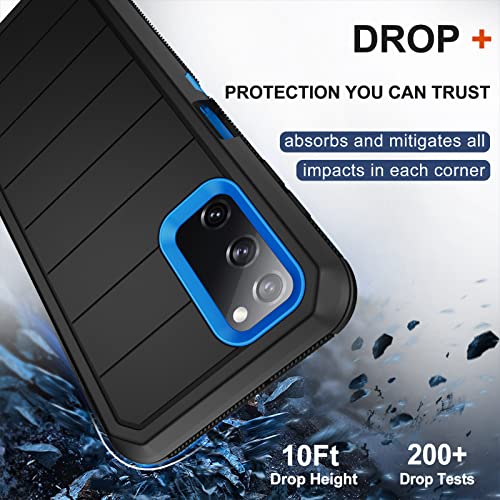 for Samsung Galaxy S20 FE 5G Case with Belt Clip Holster, 2X Screen Protector, Heavy Duty Military Grade Full Body Shockproof Rugged Protective Cover for Samsung S20 FE by RubCase - Image 3