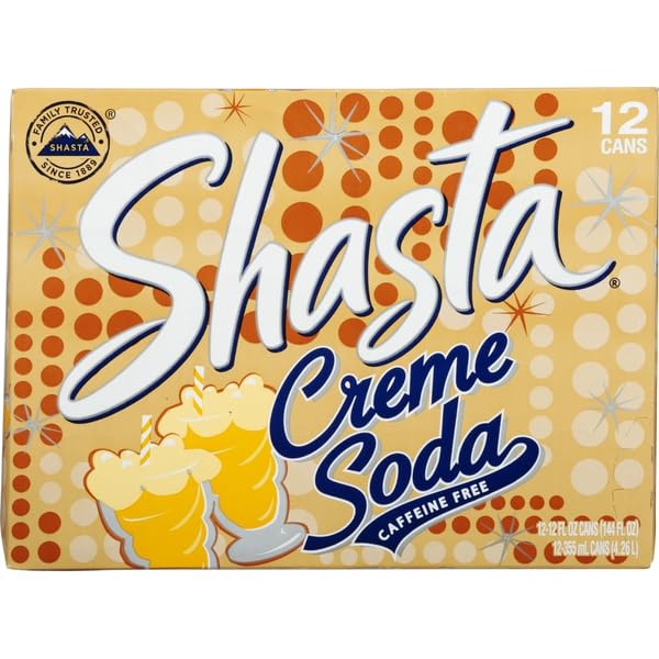 Shasta, Caffeine Free Crème Soda, 12 Fl Oz