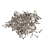 Linwood Small Smooth Round Head Nails Multi-Purpose for DIY Decorative Pictures Boxes Household Accessories 200pcs (0.04x0.31inch/1×8mm, Bronze)
