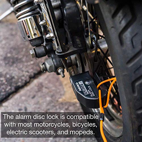 image for NEIKO 52908A Motorcycle Wheel Disc Brake Lock with Alarm | Up to 110db