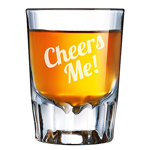 Vaso grabado Cheers Me Barcraft fluted shot glass