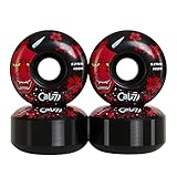 Cal 7 Catch-22 Skateboard Wheels, 52mm & 100A, Black & White Design, Great for Trick, Street & More (Black Oni)