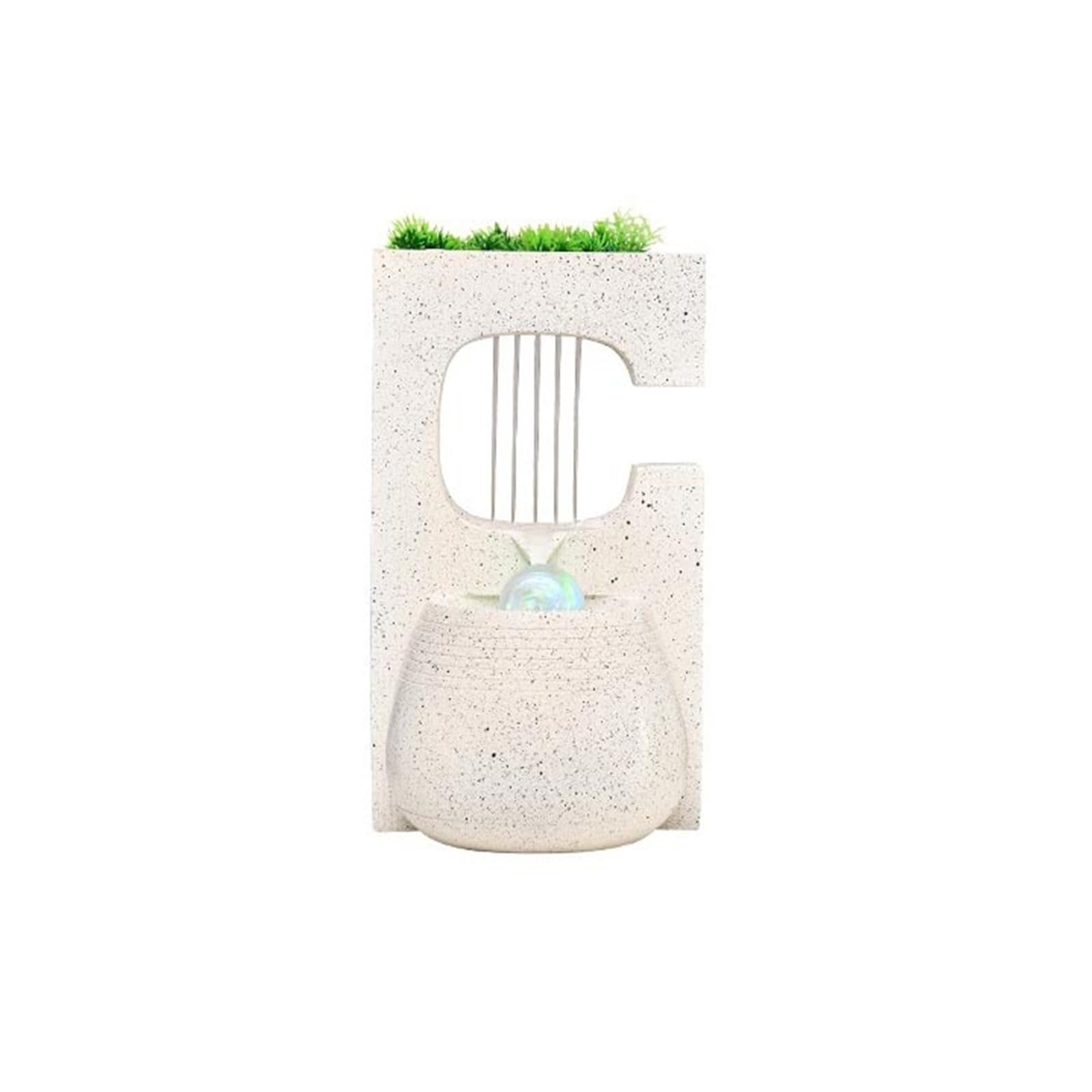 water feature Minimalist Tabletop Fountain Water Features Indoor Waterfall Fountains for Home Office Decoration(Beige)