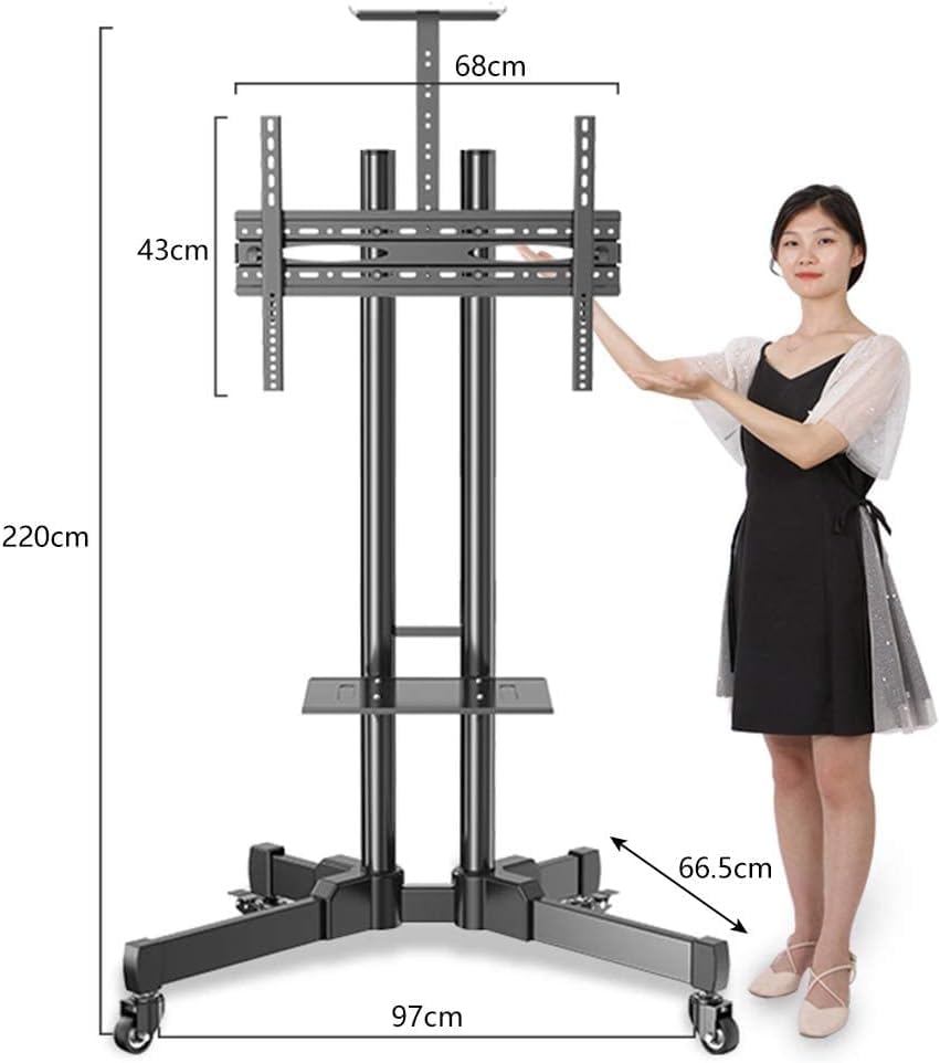 Soporte móvil para TV con ruedas y altura ajustable miniatura 2