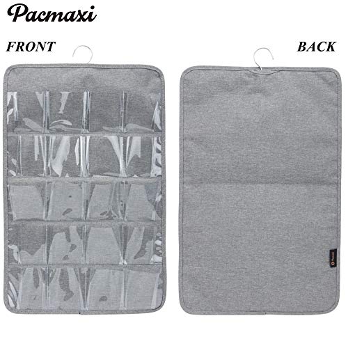 PACMAXI Baby Girl Headbands and Bows Storage Organizer, Newborn Headbands Hanging Holder, Baby Elastic Knotted Headbands Display Stand, 20 Pockets. (Not Include Any Accessories) (Grey) - Image 3