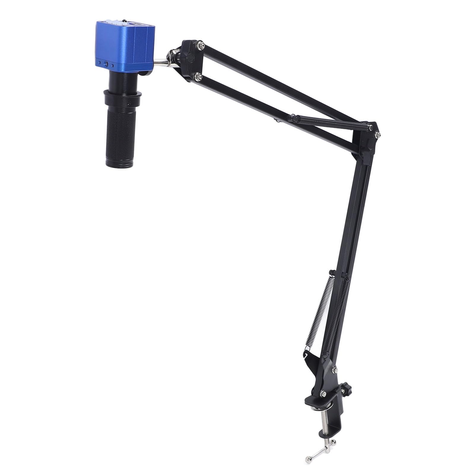Luocute Cámara de Microscopio Digital de 24MP Microscopio USB Cámara de Microscopio HD 1080p con 150x C Lente de Montaje 56 LED de Anillo LED para la Inspección de Soldadura de (Enchufe de la UE)